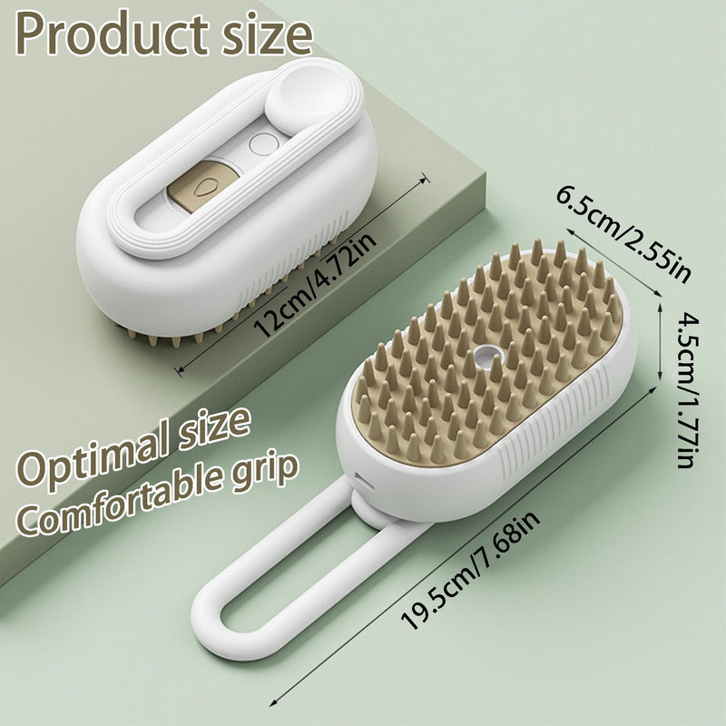 Cat Steam Brush for Hair Loss, Cloud Grooming, Cat Brush with Steam, Self-Cleaning Spray Comb, Cat Grooming Brush for Long and Short Hair of Cats and Dogs Gray - BeesActive Australia