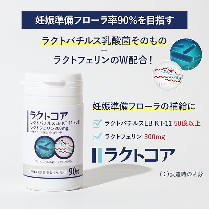 Intrauterine flora <Lactocore> Lactoferrin 300mg/Lactobacillus 5 billion (90 tablets/approx. 30 days supply) Fertility Pregnancy Fertility supplement Uterus Vaginal flora Supplement - BeesActive Australia