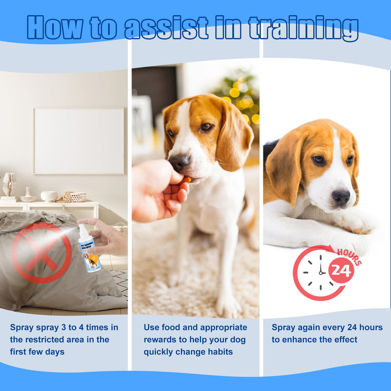 No Chew Spray for Dogs 2 Pack (100ML) Natural Ingredients Bitter Apple Spray for Dogs Alcohol Free Deterrent Spray to Stop Chewing Barking Marking and Nibbling