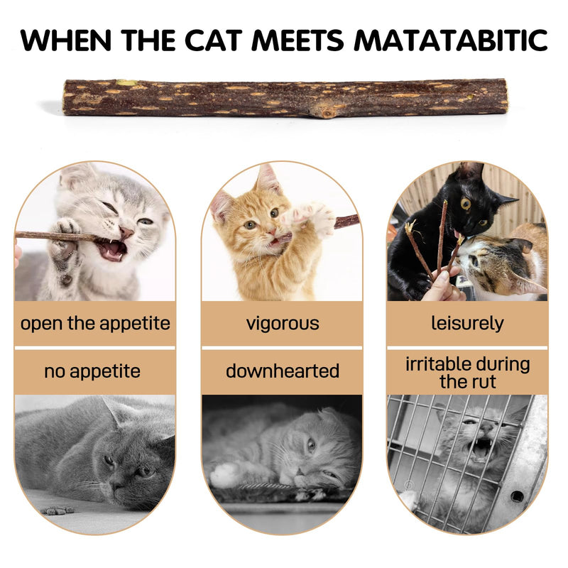 Catnip Sticks For Cats, Cat Dental Chew Sticks, Matatabi Cat Dental Care, Silvervine Cat Teeth Cleaning Dental Sticks, Cat Toys for Indoor Cats 30 pcs
