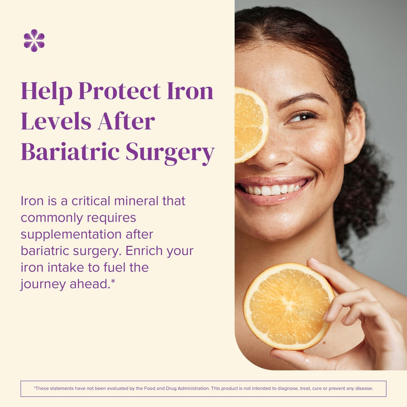Barimelts Iron with Vitamin C, 180 Fast-Dissolving Tablets (2-Month Supply), Sugar-Free Bariatric Iron Supplement for Women, Natural Orange Flavor 90 Count (Pack of 2)