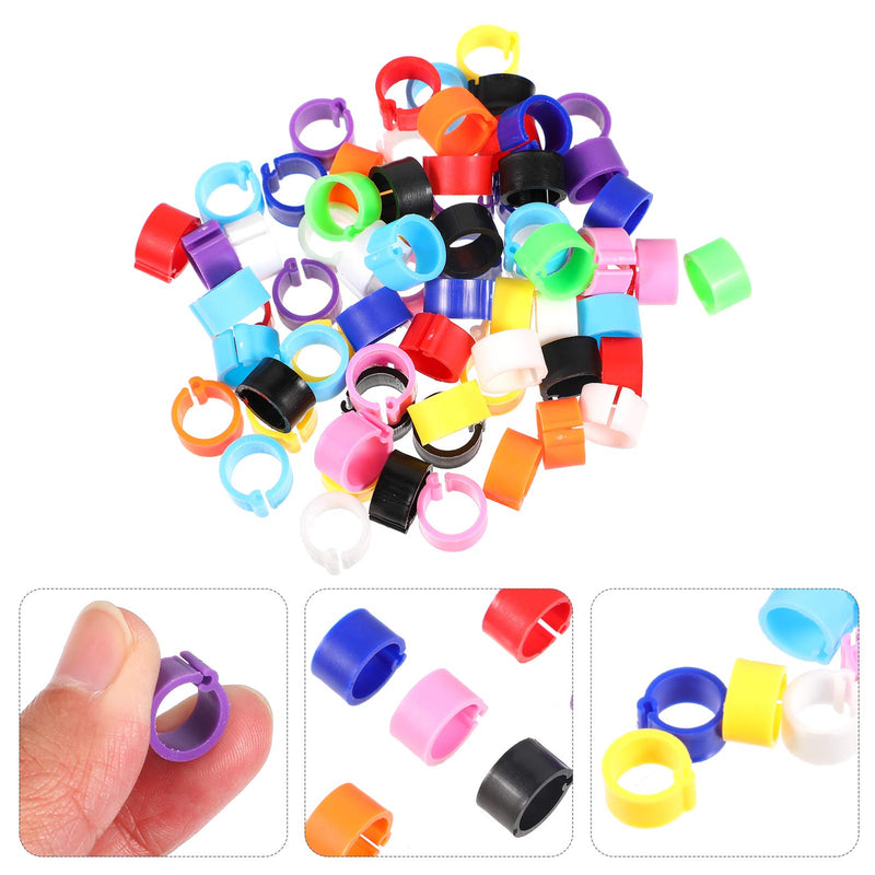 EXCEART Chicken Legs 100 Pcs Bird Rings Pigeon Foot Rings Plastic Multi- Colour Pigeon Foot Bands Clip on Multi- Color Leg Rings for Chicks Bantam Finch Dove Lovebird Quail Small Poultry Ringd - PawsPlanet Australia
