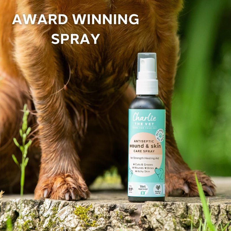 Antiseptic Wound & Skin Care Spray (100ml) | Award-Winning | Stops Itching, Fights Infection, Heals Fast | Safe, Non-Stinging, Natural | Veterinary Strength for Dogs, Cats & Pets