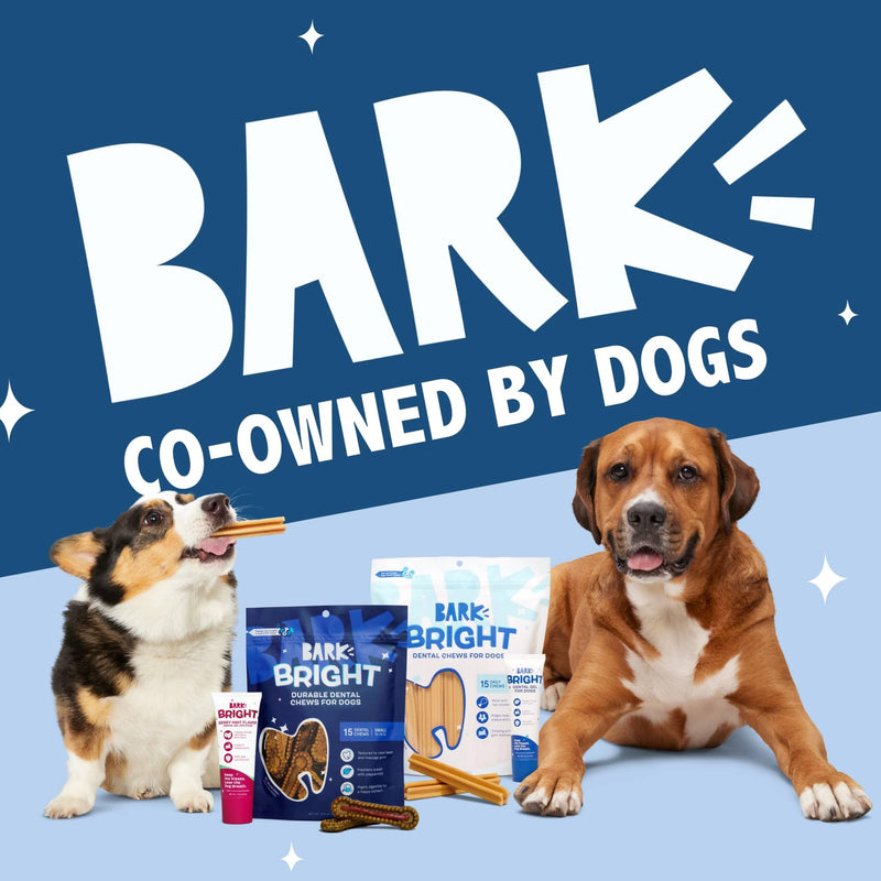 Barkbox Dog Dental & Meal Topper Bundle – Bright Durable Small Breed Dental Chew Sticks (15 Chews) with Pork Shake & Pour Food Topper