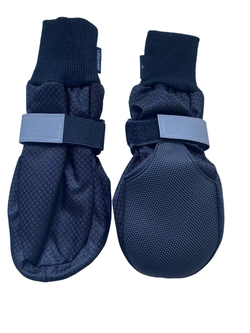 Paw Protector Dog Boots Waterproof Soft Sole and Nonslip Set of 4 Size XL X-Large ( L 3.74 x W 3.15 inch ) Black - BeesActive Australia