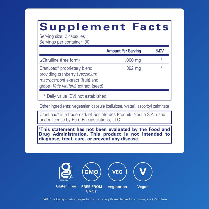 Pure Encapsulations Nitric Oxide Ultra (Capsules), 60 Capsules | Supplement Supports Nitric Oxide Production, Healthy Blood Flow and Vascular Health* 60 Count (Pack of 1)