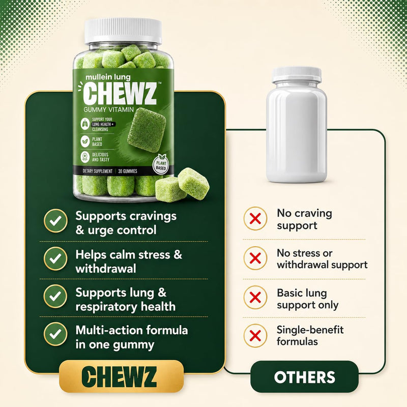 Lung Cleanse | 10 in 1 Detox, Natural, 100% Drug-Free, Daily Support Gummies to Help Clean Lungs Before, During & After Quitting, Made in USA Lung Cleanse