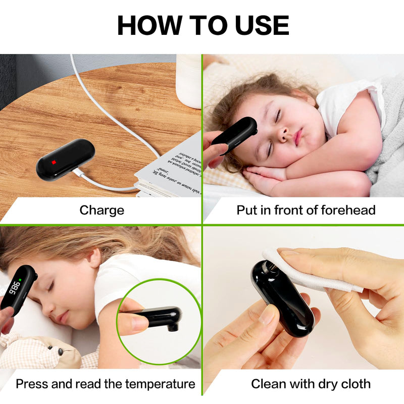 Rechargeable Infrared Forehead Thermometer for Kids - Baby Thermometer for Infants - Digital Thermometer for Adults and Kids - Baby Essentials Must Haves by HARIKA LIFE