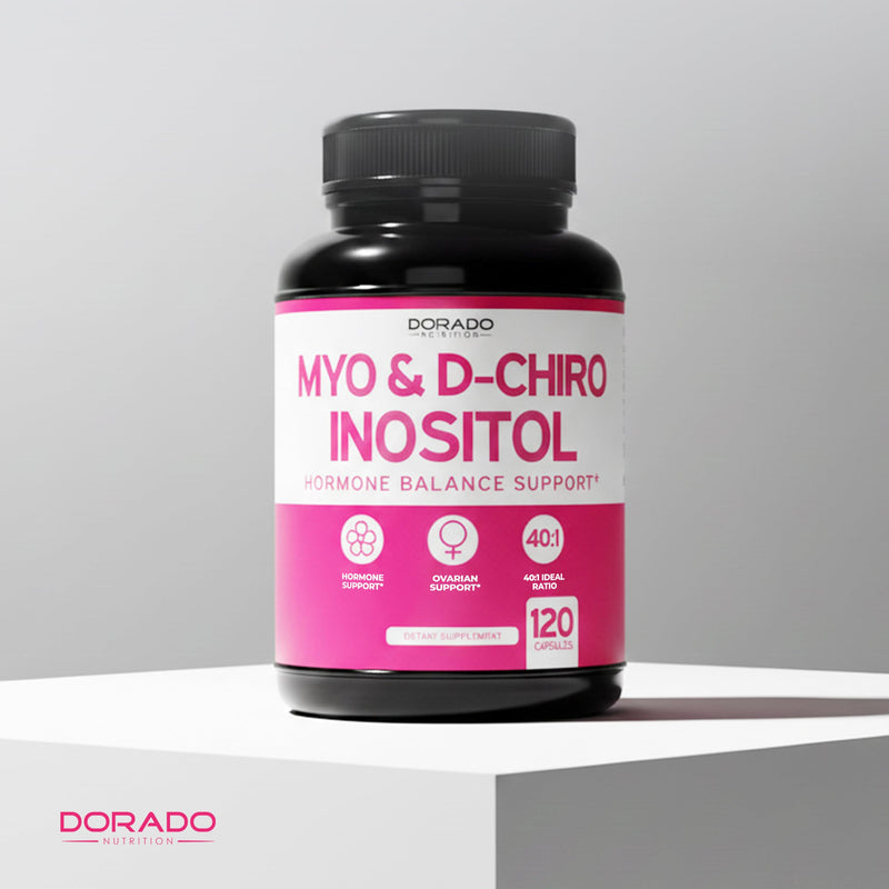 Myo-Inositol & D-Chiro Inositol Supplement For Women (120 Capsules, 2050mg Per Serving Ideal 40:1 Ratio Myo Inositol) Hormone Balance for Women - Third Party Tested, Vegan Safe & USA Made - 120 Count 120 Count (Pack of 1) - BeesActive Australia