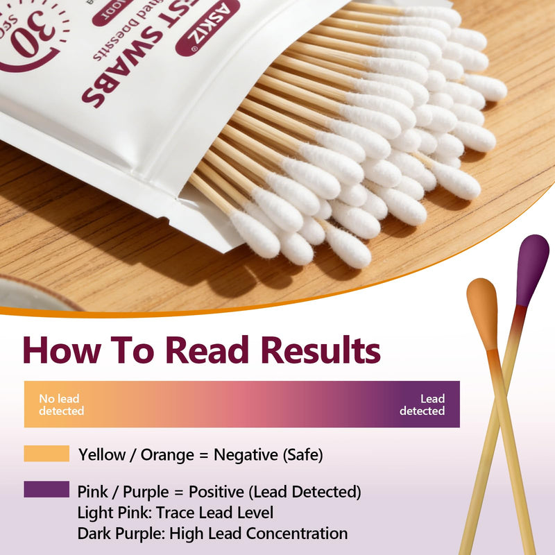 120 Swabs Lead Test Kit,Quick Results in 30s Lead Detector,Enhanced Lead Testing Formulation at Home Lead Paint Test Kit Testing for Paint,Crockery,Toys,Jewellery,Metals, Ceramics,Woodwork 120 Swab - BeesActive Australia