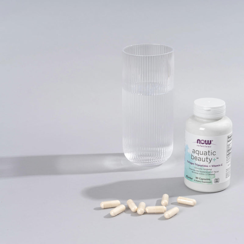 Now Solutions, Aquatic Beauty+™, Marine Collagen and Vitamin C, 90 Caps