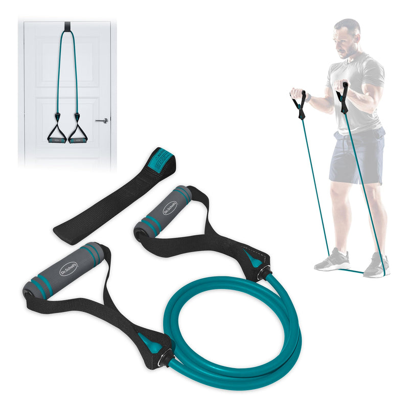 Dr. Scholl's Resistance Band W/Door Anchor (Light Resistance 10lb) - Balance, Stability, Joint Rehabilitation, Muscle Pain, Injuries, Arthritis 15lb - BeesActive Australia