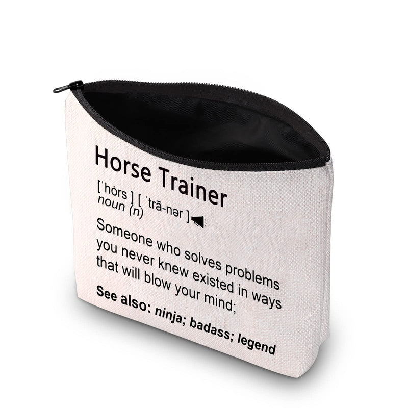 JXGZSO Horse Trainer Gift Horse Trainer Definition Cosmetic Bag Horse Makeup Bags For Women (Horse Trainer Bag) Horse Trainer Bag - BeesActive Australia