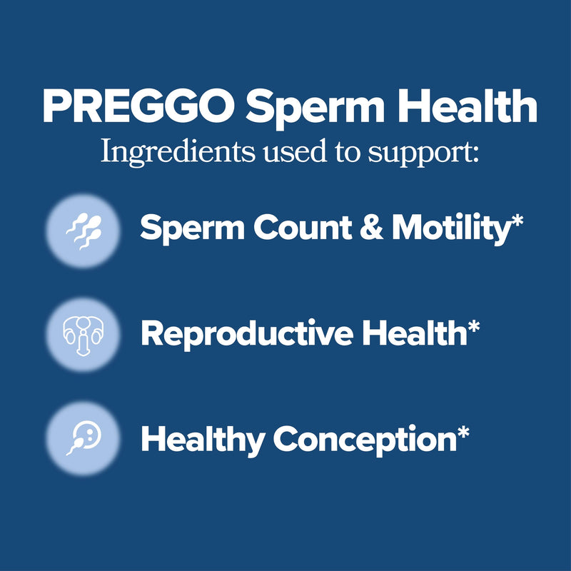 O Positiv Preggo Sperm Health Capsules for Men - OBGYN-Formulated for Improved Sperm Count & Motility with Tongkat Ali, NAC, Alpha Lipoic Acid ‚Äì Male Reproductive Health, 60 Count (Pack of 1)