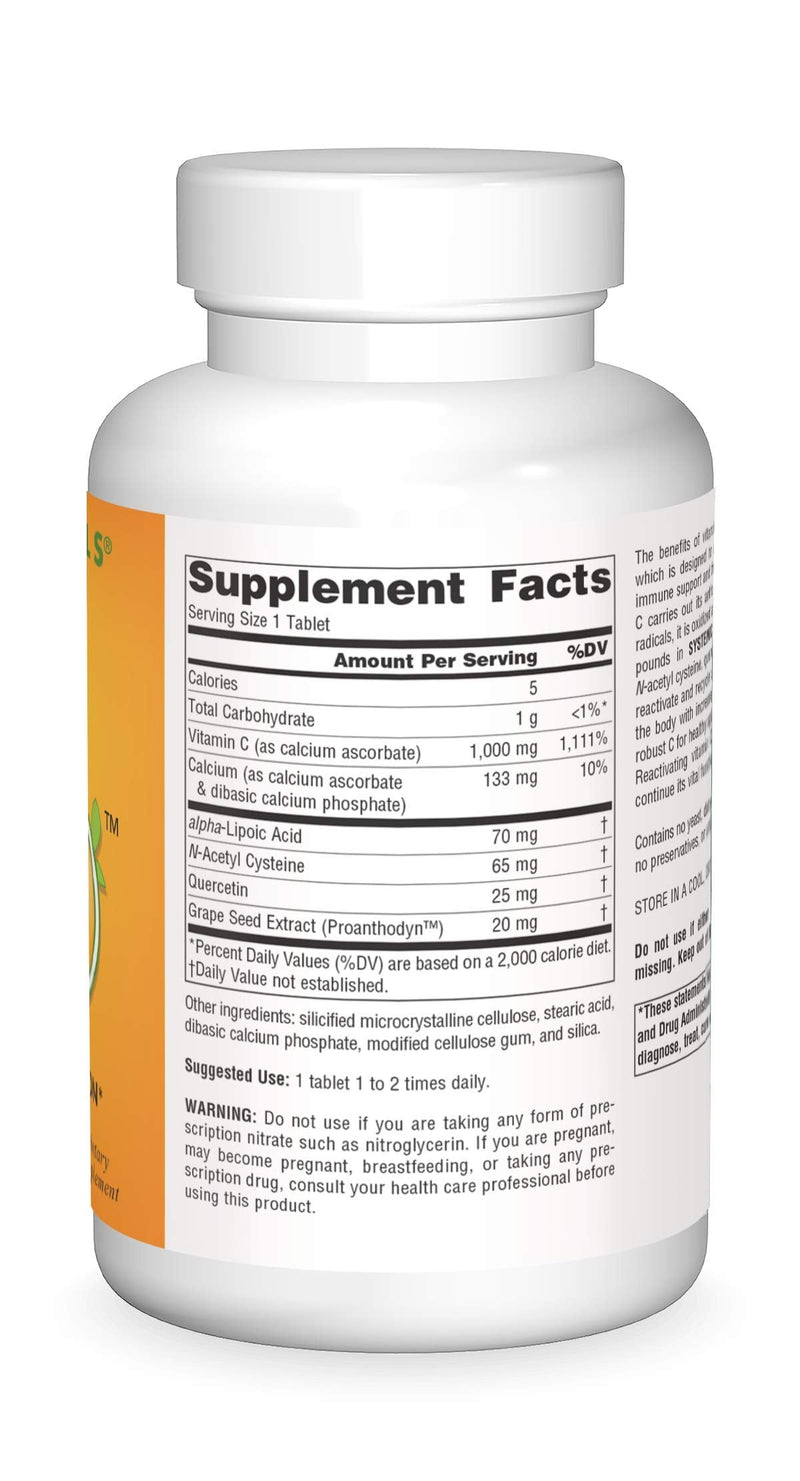 Source Naturals Systemic C, 1000mg - 200 Tablets 1 200 Count (Pack of 1)