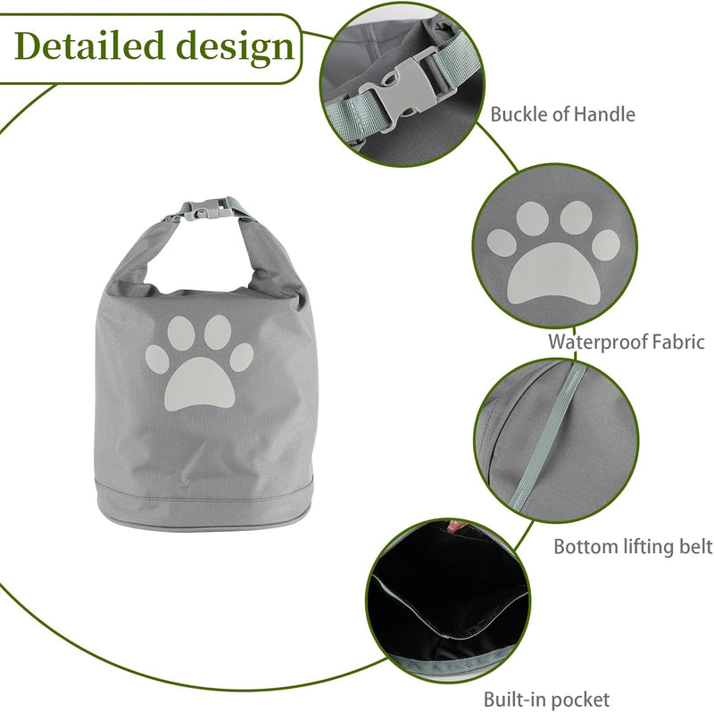 Travel Dog Food Container 10Lbs,Dog Food Travel Bag,Waterproof Dog Food Bag,Reusable Dog Travel Kibble Container,Roll Top Pet Food Bag,Dog Camping Essentials - BeesActive Australia