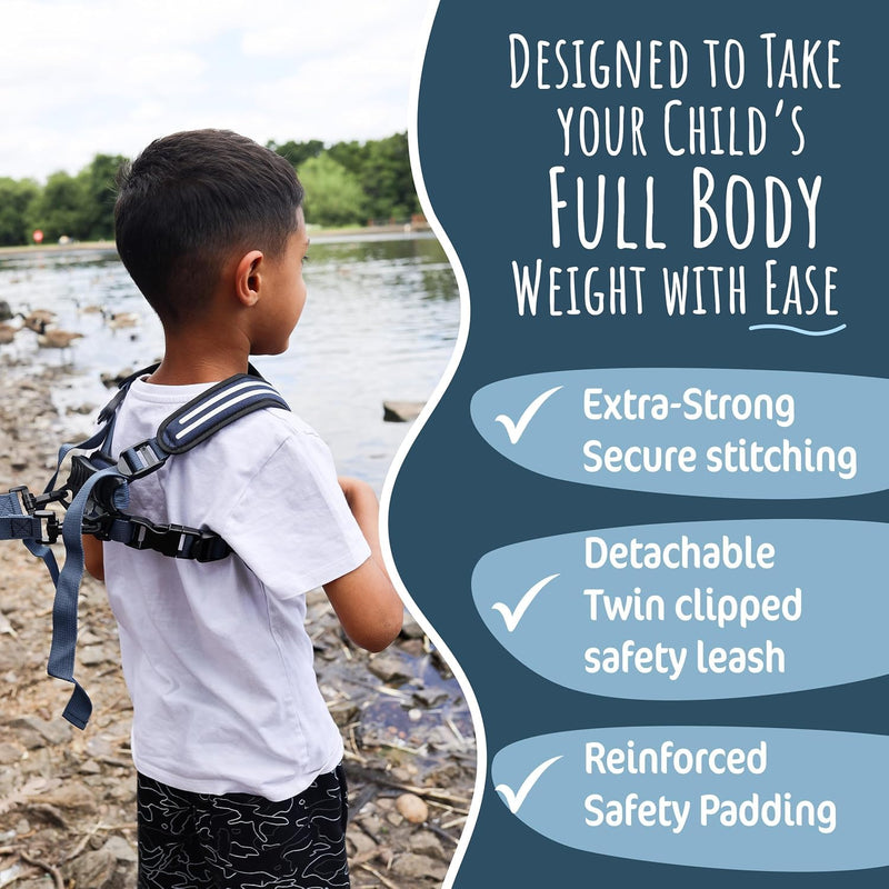 Child Safety Harness | Premium Adjustable Toddler & Kids Harness Ages 2‚Äì7 | Autism Support Blue