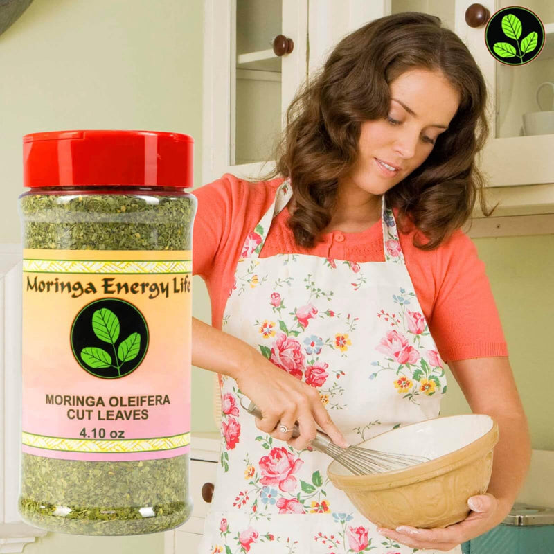 Moringa Leaf Shaker with Pure Moringa Leaf with Essential Nutrients and Rich in Vitamins, Aminos and Trace Minerals in Moringa Shaker 4.10 oz