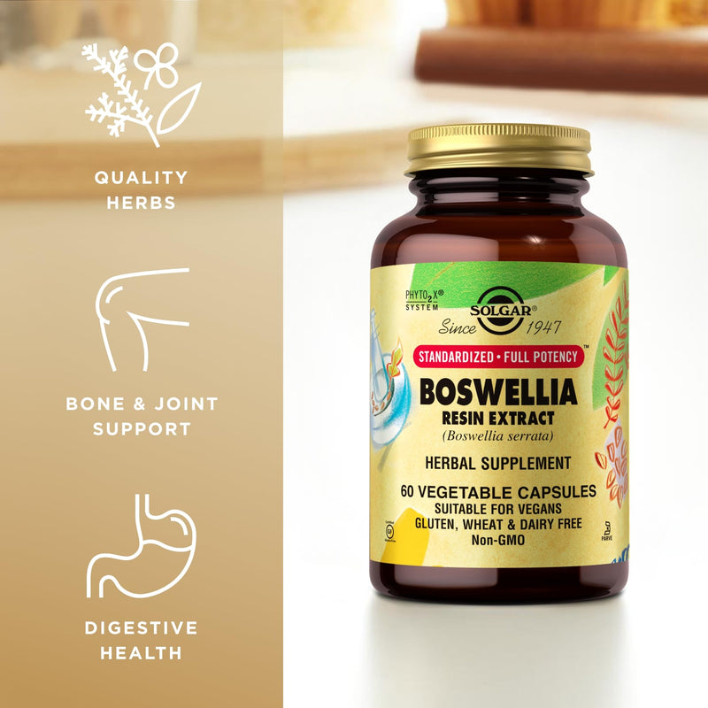 SOLGAR Boswellia Resin Extract Vegetable Caps, 60 CT - BeesActive Australia