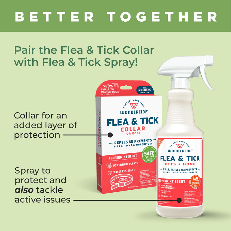 Wondercide Dog Collar - Flea, Tick, and Mosquito Repellent for Dogs - with Natural Essential Oils - Up to 4 Months Protection - Large 1 Collar