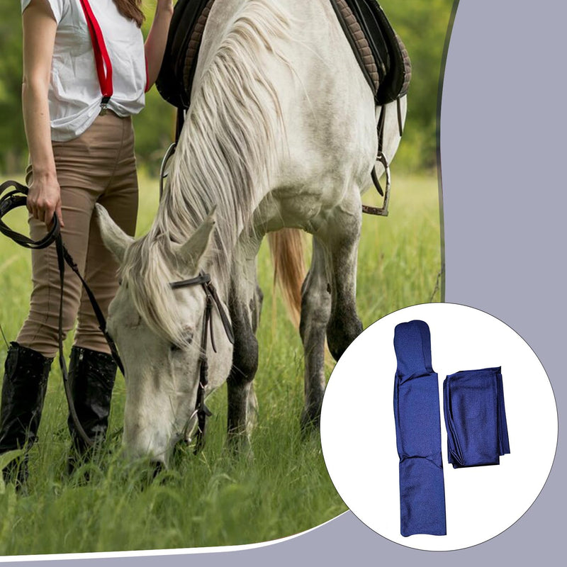 Ranch Hand Horse Mane Bags - Protect Horse's Mane from Wind, Sun, Mud, Preventing Tangles, Rubbing Out, and Breakage | Made with Lycra and Nylon (Dark Blue) Dark Blue - BeesActive Australia