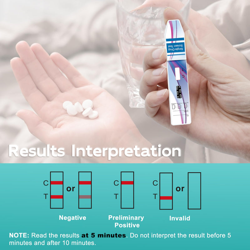 Accurate Fentanyl Single Panel Urine Dip Card, Individually Wrapped, FTY Home Drug Test, Rapid Test Results in 5 Minutes, Highly Sensitive Fentanyl Drug Test kit, 1ng/mL, 5Pack - BeesActive Australia