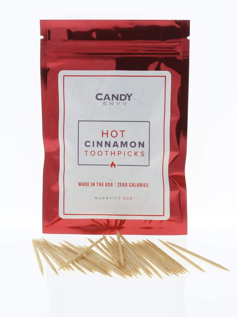 200 Ct. Cinnamon Flavored Toothpicks - Hot Cinnamon Flavor Infused Toothpicks - Help Fight Cravings 200 Count (Pack of 1) - BeesActive Australia