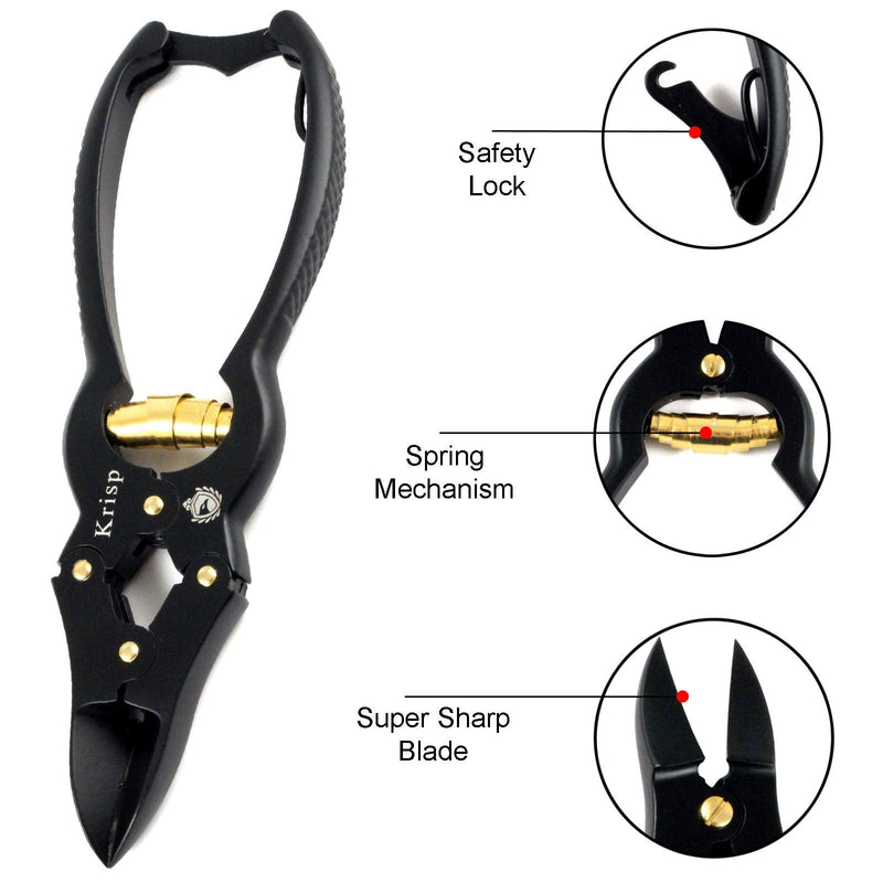 Toenail Clippers - Professional Podiatrist Toenail Clippers for Thick Nails for Seniors - Heavy Duty Nail Clippers Cutter Trimmer for Men Women Podiatry Tools Stainless Steel Toenail Scissors by Krisp - BeesActive Australia