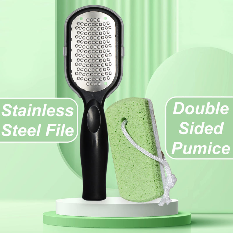 Dr. Entre's Callus Remover Gel Kit for Feet: Foot File, Pumice Stone, 5 Glove Pairs for Gel Application, Spa Kit, Foot Care, Pedicure Tools, Scrubber, 8oz Callus Remover Kit - BeesActive Australia
