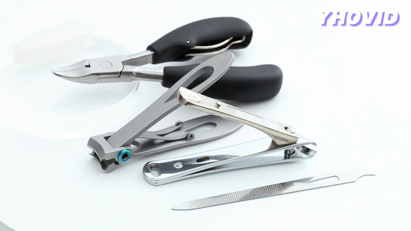 Toe Nail Clippers for Men, Toenail Clippers for Thick Nails for Seniors, German Ultra Sharp Stainless Steel Fingernail Clipper with Catcher, Heavy Duty Ingrown Nail Cutter Long Handle with Wide Jaw 4 in1 Toenail Clippers Set