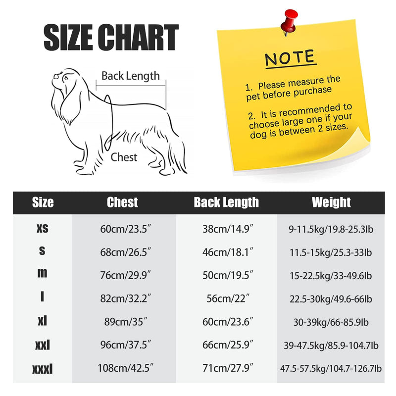 Dog Surgical Suit Onesie with Legs Long Sleeve Breathable Post Surgery Pajamas Anti Licking Abdominal Wounds Dog Cone Alternative for Pets Size XL Black XL (Pack of 1) - BeesActive Australia