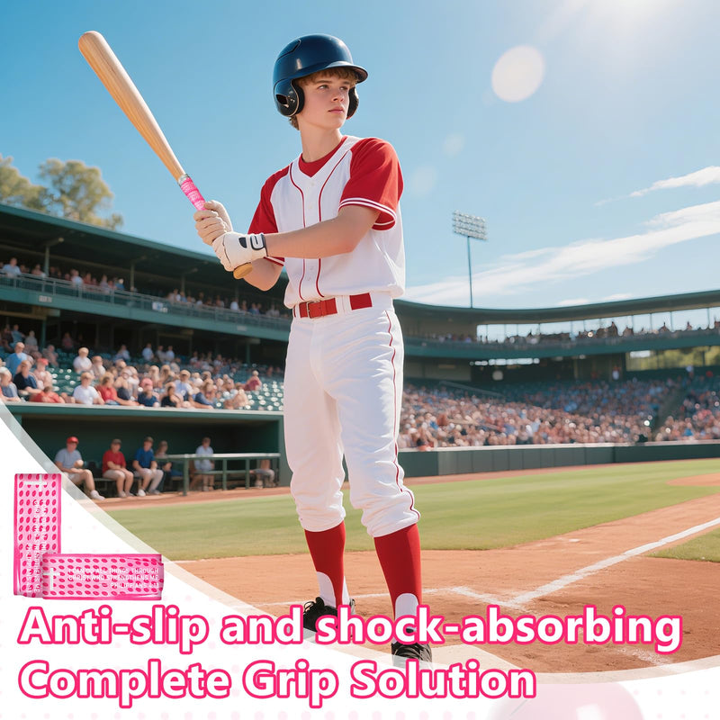 Eyourlife 2/4 Pack Baseball Bat Grip Bat Wraps for Baseball Lifestyle Softball Gifts Pro Feel Non-Slip Elite Batting Grip for Bats Players Pink PHILIPPIANS 4:13 - BeesActive Australia