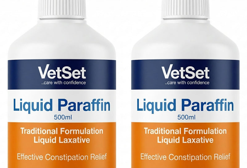 Liquid Paraffin for Dogs and Horses | Dog Laxative for Constipation Relief | Veterinary Faecal Softener and Digestive Aid for Dogs, Cats, Horses, Livestock and Pets | 500ml (Pack of 2) 500ml (Pack of 2)