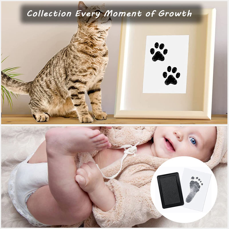 Azwood Dog & Cat Paw Print Ink Pad, Pet Paw Ink Pad Safe Pet Friendly Ink Pad for Puppies Kitten Remembrance Keepsake - No Mess (Black Ink) - BeesActive Australia