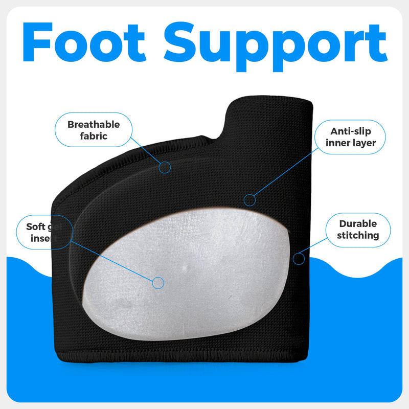 4 Original Metatarsal Pads for Women & Men – Ball of Foot Cushions for Pain & Pressure Relief – Soft Gel Inserts for Metatarsalgia, Morton’s Neuroma & Callus Support (4 Sleeves / 2 Pairs) Black Medium