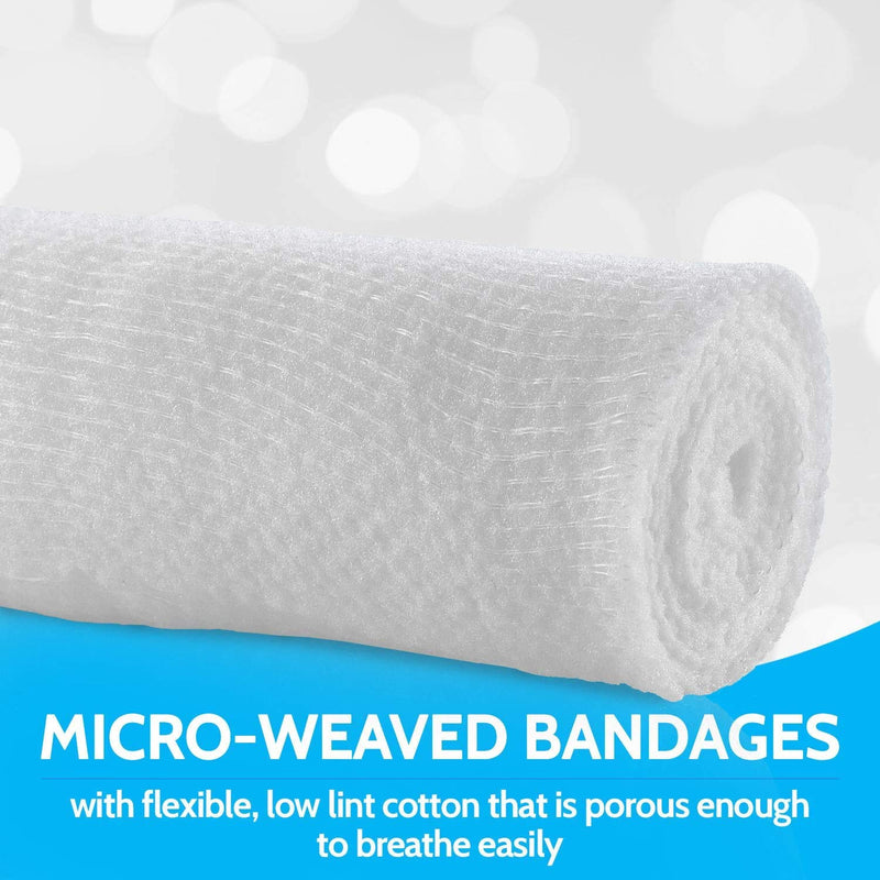 Gauze Bandage Rolls - 4 Yards Per Roll of Medical Grade Gauze Bandage and Stretch Bandage Wrapping for Dressing All Types of Wounds and First Aid Kit by MEDca, (3" Pack of 36) 3 Inch 36 Count (Pack of 1) - BeesActive Australia