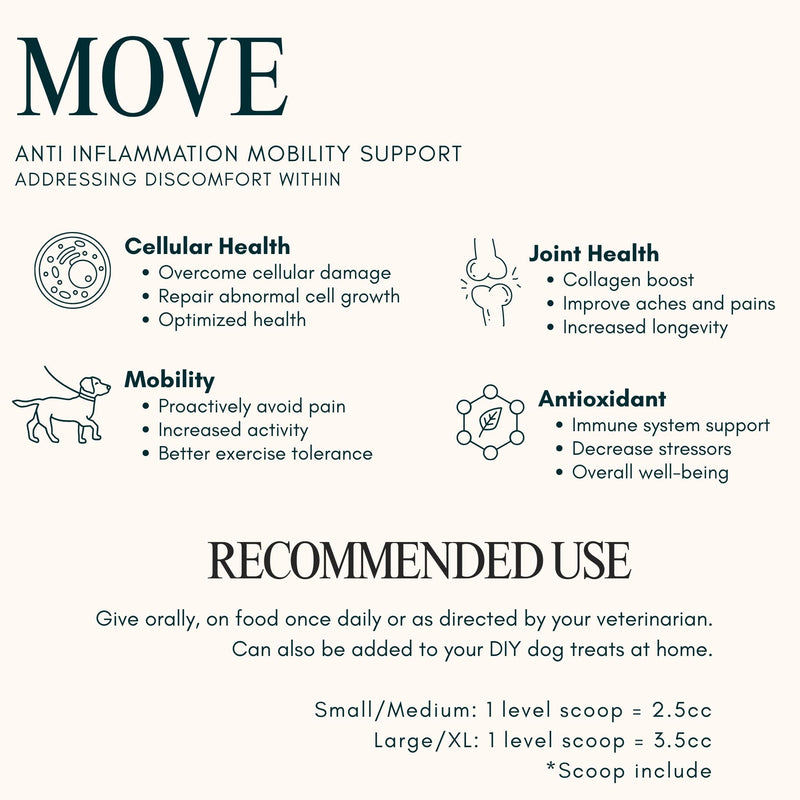 Move Joint Health Dog Supplement with Bovine Collagen - Sooth Pain from Inflammation and Support Dog's Immune System with Antioxidants (Large/X-Large Breed) Large/X-Large Breed