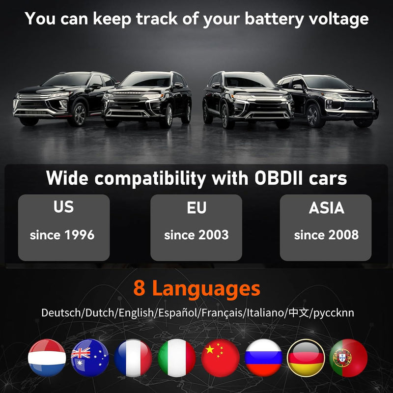 OBD2 Scanner, CGSULIT SC103 Car Code Reader Diagnose Check Engine Light Smog Check DTCs Scan Tool Live Data Stream Voltage Test for Vehicles Since 1996 - BeesActive Australia