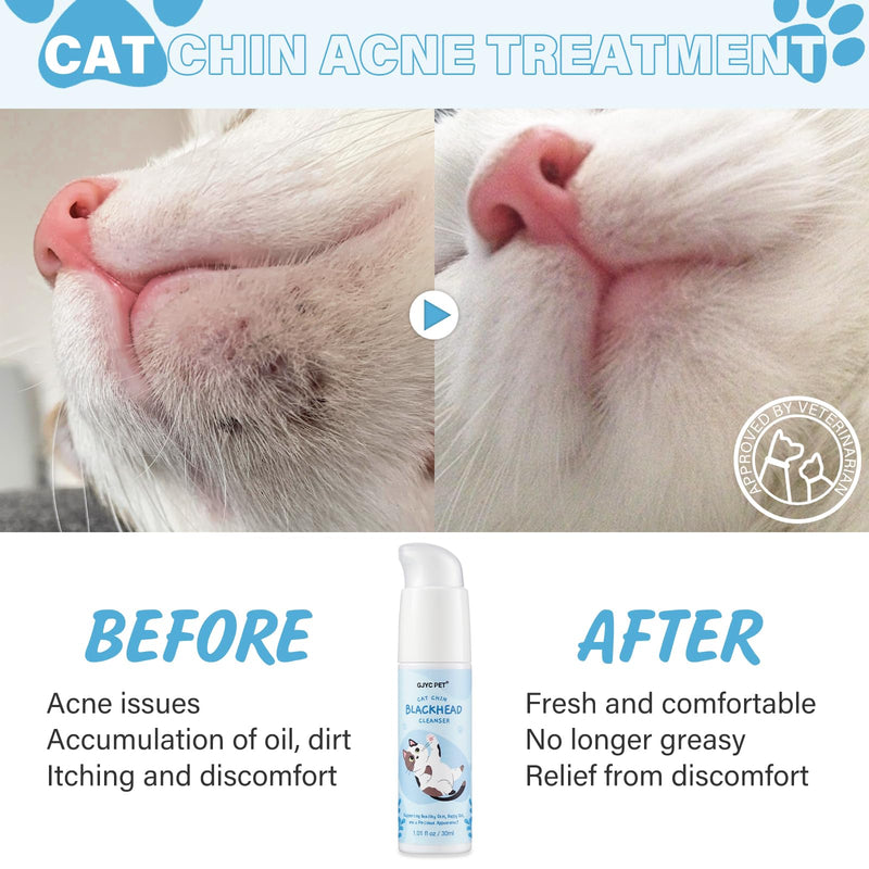 Cat Chin Acne Care Kit - Gently Removes Cat Chin Blackheads, Equipped with Cleansing Brush, Cruelty-Free, Nurtures Cat's Chin Softness and Freshness, 1.01 fl. oz - PawsPlanet Australia