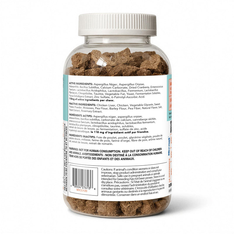 MicraVet Pro Oral Health Soft Chew Dental Supplements for Cats – Plaque & Tartar Control, Fresh Breath Support, Natural Gum & Oral Wellness Formula with Zeolites, Probiotics & Astaxanthin – 70 Count