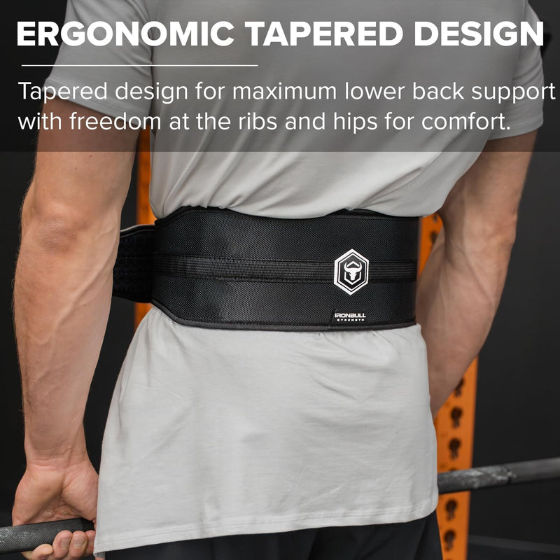 Hybrid Weight Lifting Belt – Heavy Duty Prong Support, Neoprene Interior, Tapered Powerlifting Design – Back Support for Squats, Deadlifts, & Strength Training – Stylish & Rigid Gym Belt for Men & Women Large - BeesActive Australia