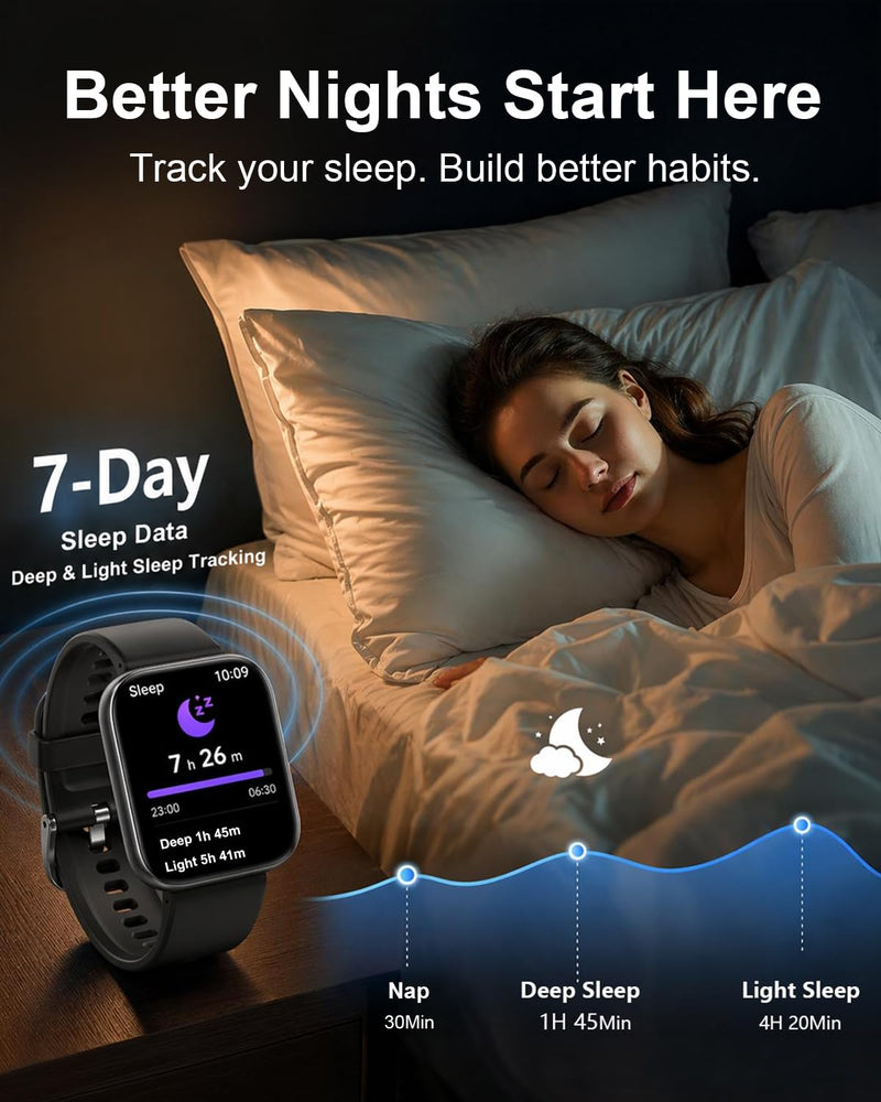MorePro Health Fitness Tracker Smart Watch with 24/7 Heart Rate Monitor Urban Bronze