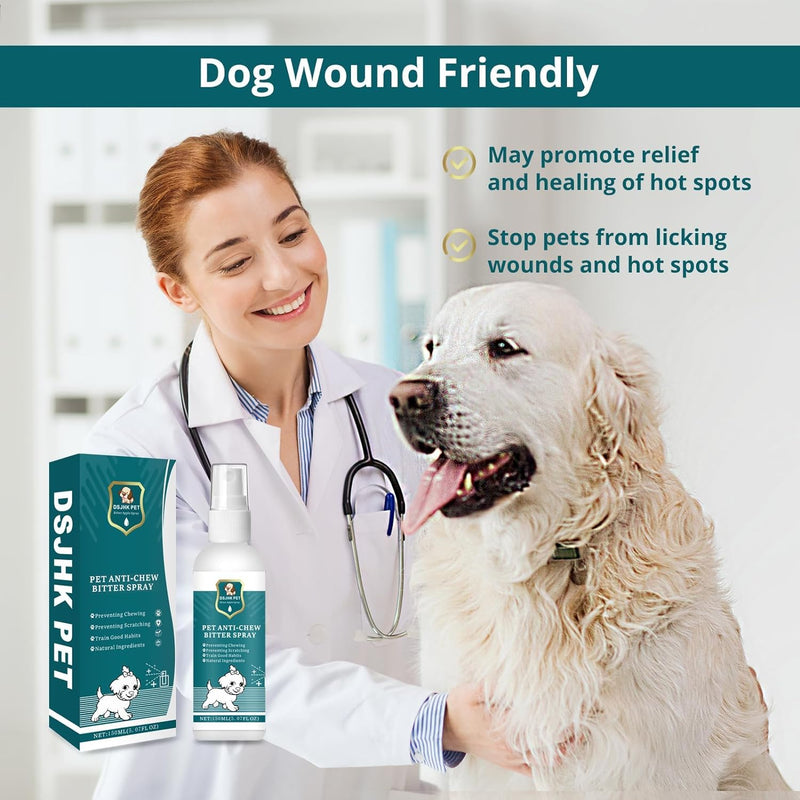 Bitter Apple Spray for Dogs to Stop Chewing and Licking, 150ml - No Chew Spray for Dogs, Stop Licking Wounds and Hot Spots, Protecting Furniture, Pet Corrector Spray for Dogs, Alcohol Free/Non-Toxic Green - BeesActive Australia