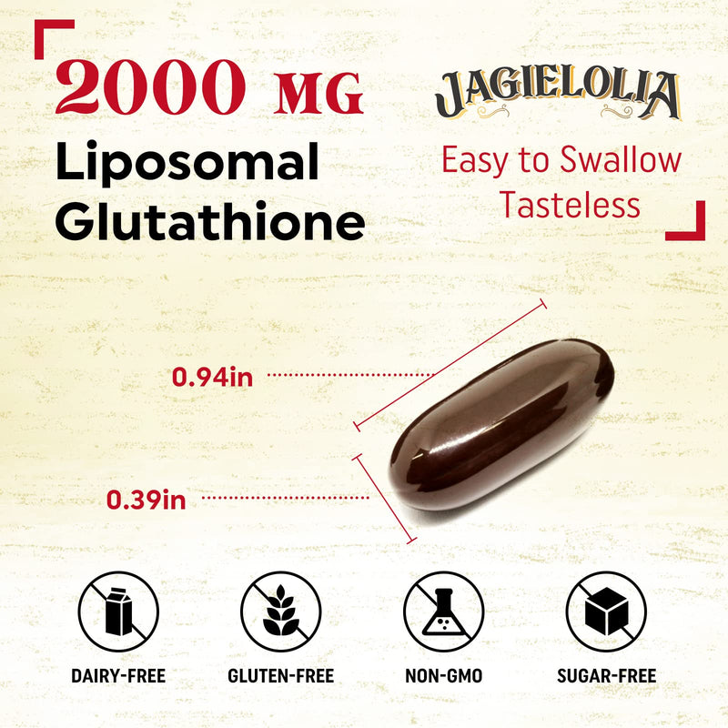 Liposomal Glutathione 2000 mg with L-Serine, L-Glycine & Sulforaphane ‚Äì Active L-Glutathione Unique Formulation to Enhance Absorption - Master Antioxidant, Detoxifying & Immune | 120 Softgels 60 Count (Pack of 2)