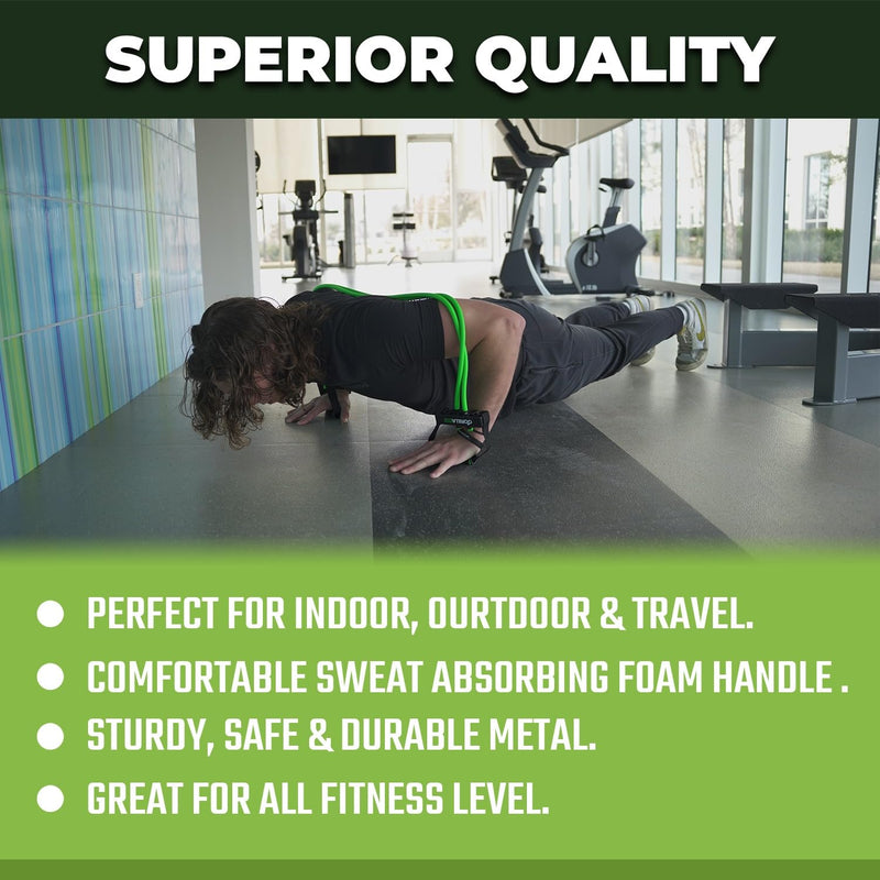 Gorilla Bow Resistance Bands with Handles Quick-Lock Multi-Layer Exercise Bands for Work Out, Non Slip Grip for Full-Body Strength Training, Heavy Resistance Training, Yoga, Home Workout Set 150LBS