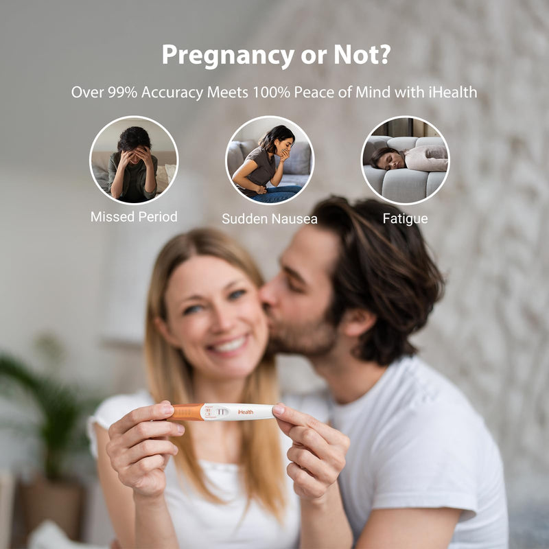 iHealth Pregnancy Test 3-Pack, Early Detection Ultra-Sensitive Results 6 Days Before Missed Period, Over 99% Accurate. Easy at-Home Fertility HCG Test Kit, Individually Wrapped, Pruebas de embarazo 3 Pack - BeesActive Australia