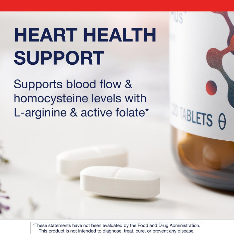 Metagenics Arginine Plus, L-Arginine with Methyl Folate, 120 Tablets | 1.5 g L-Arginine with Methyl Folate (L-5-MTHF), Supports Healthy Blood Flow, Circulation and Heart Health, Non-GMO