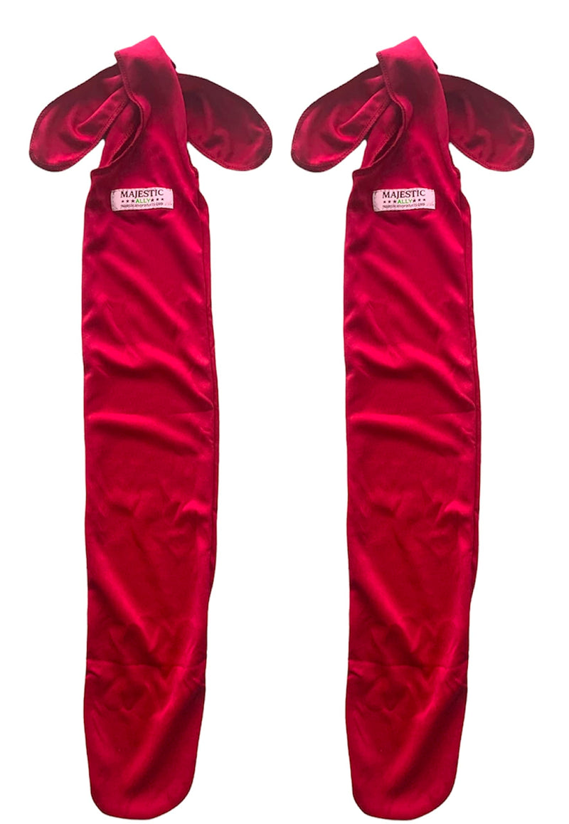 Majestic Ally Lycra Tail Bag for Horses - to Keep The Tail Clean and Protected - Set of 2 (Red) Red - BeesActive Australia