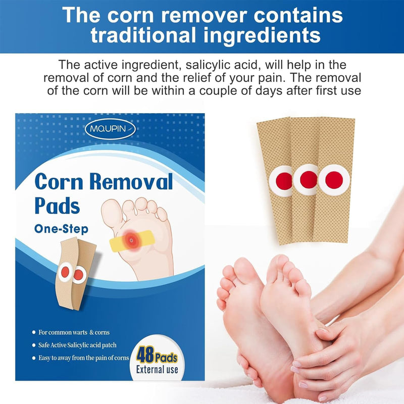 48 Count Corn Removal Pads for Feet and Toe, Corn Feet Remover for Extra Strength, Callous Remover - BeesActive Australia