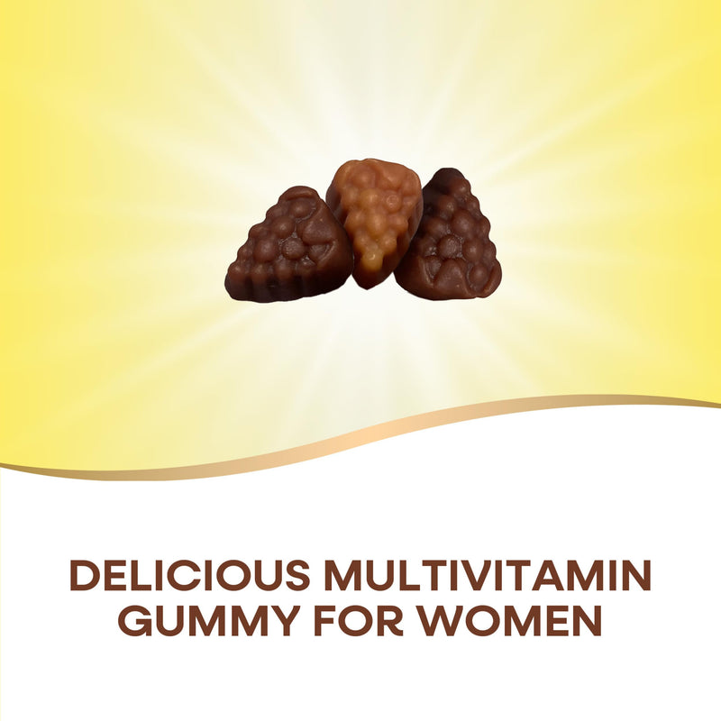Nature's Way Alive! Premium Women's Gummy Multivitamin Supplement, 75 ct | Supports Cellular Energy Metabolism*, Muscle Function*, B-Vitamins, Grape, Cherry, & Blueberry-Acai Flavored, Gluten-Free